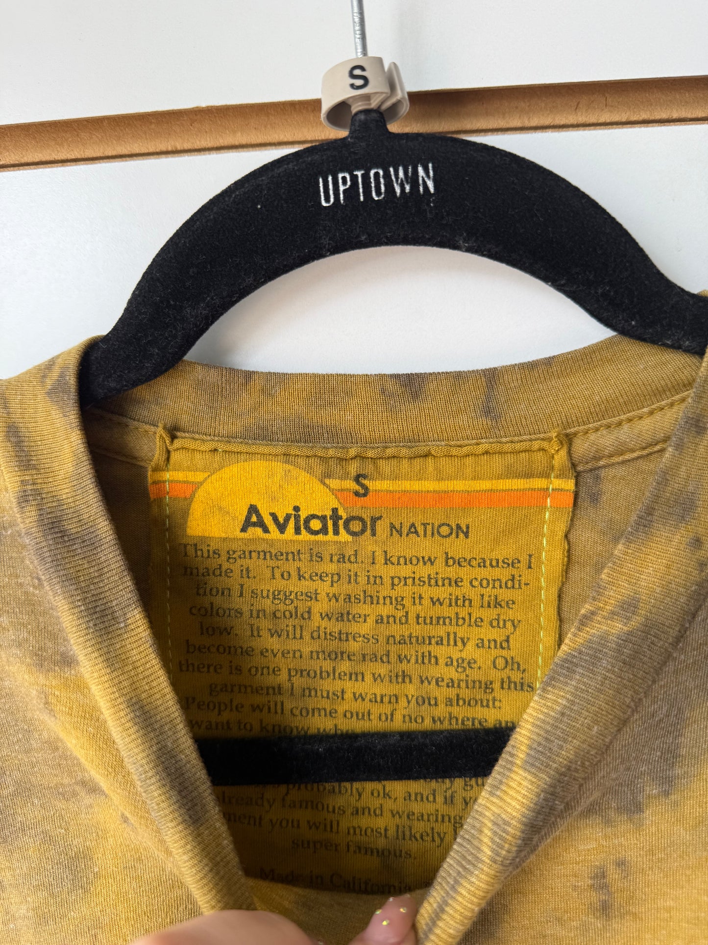 Aviator Nation tie dye cropped tshirt size small
