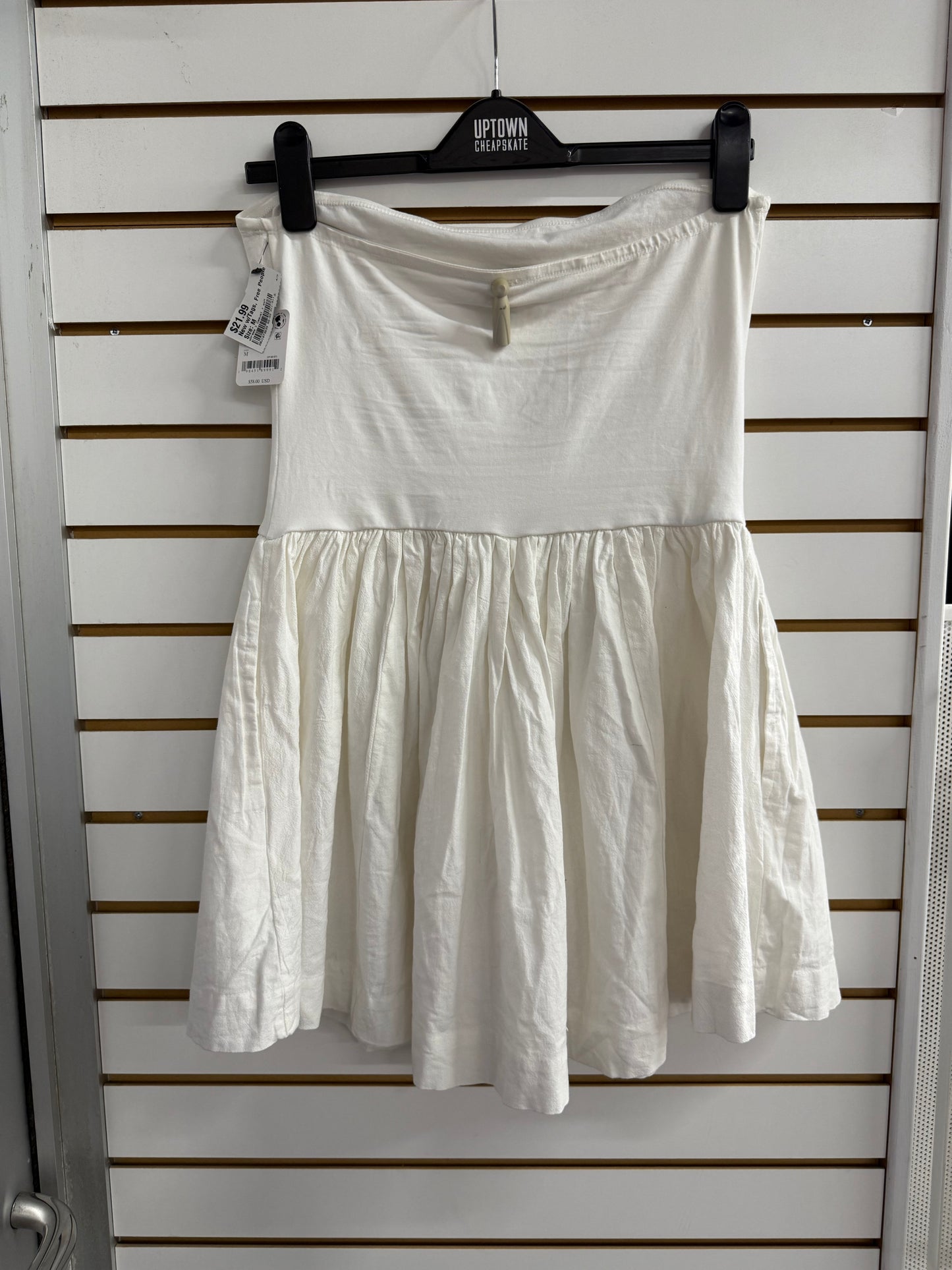 NWT Free People Onda white tube top dress size medium