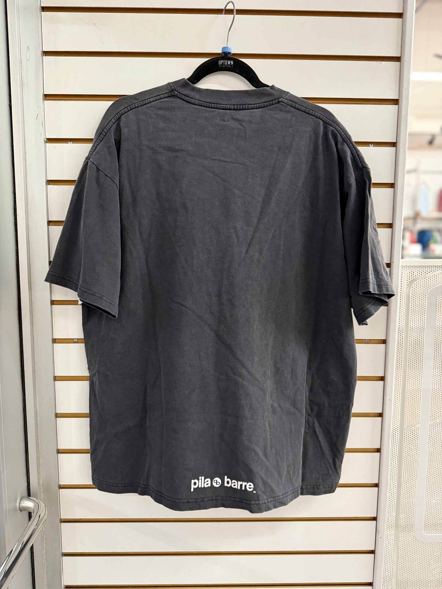 Pila Barre Hot Girls Do Barre washed black oversized tee sz Large