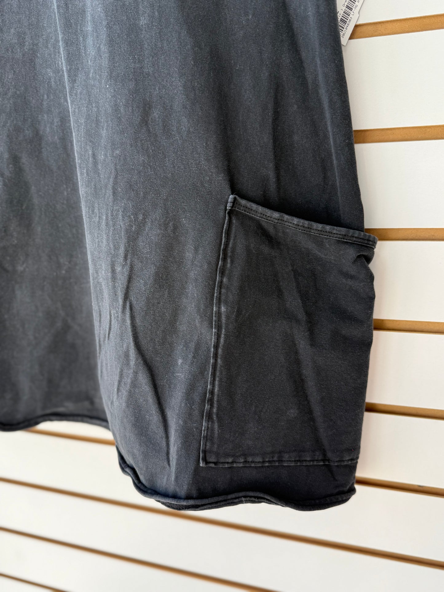 Free People Movement charcoal hotshot mini romper dress size Large