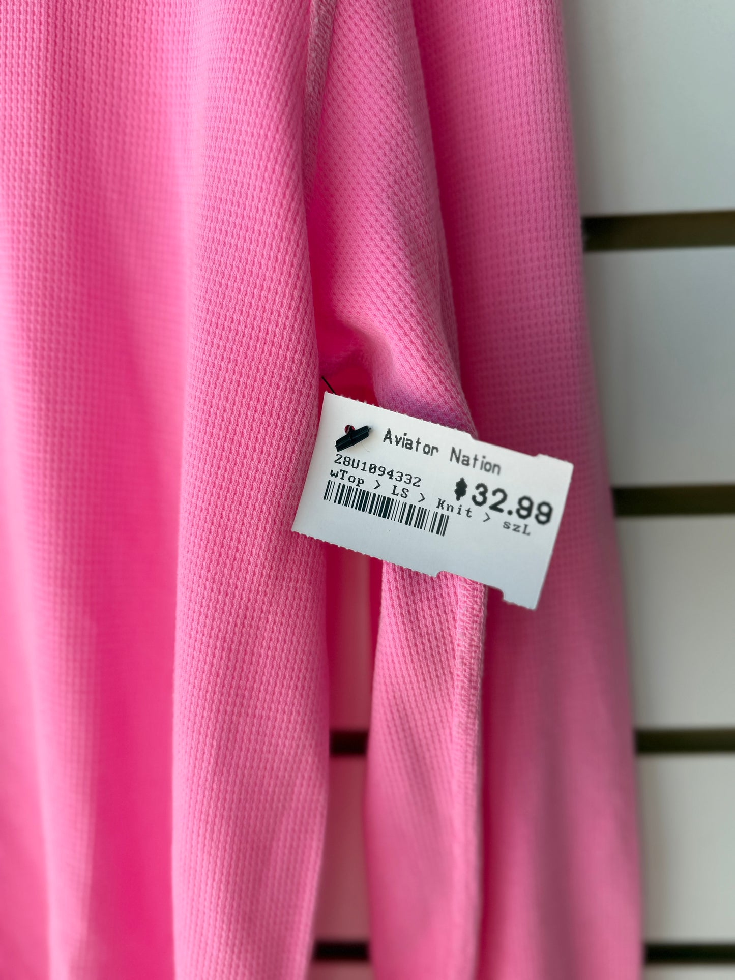 Aviator Nation pink lightning bolt thermal size large