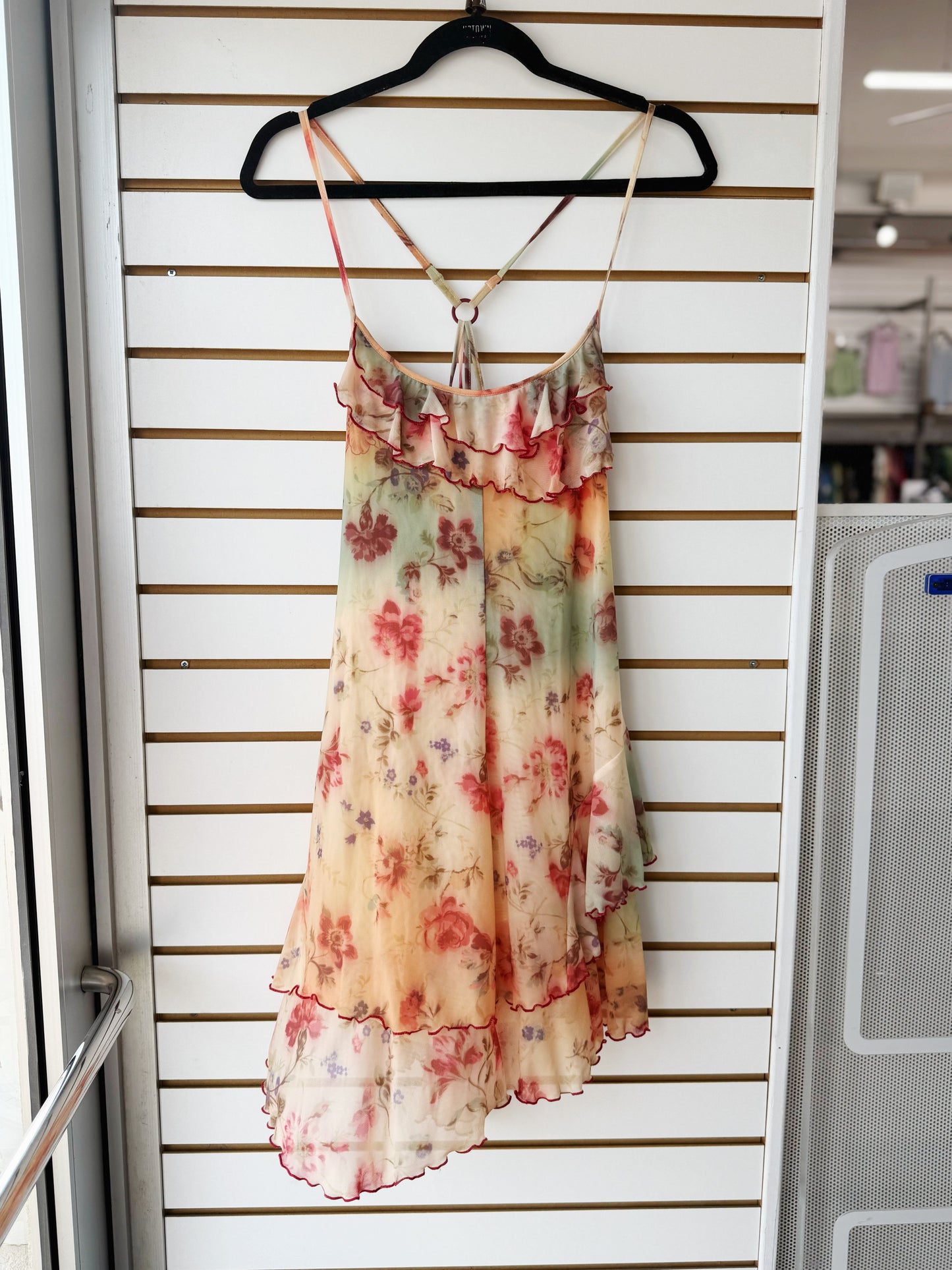 NWT UO Yellow Lulu Mini Floral Slip Dress size XL