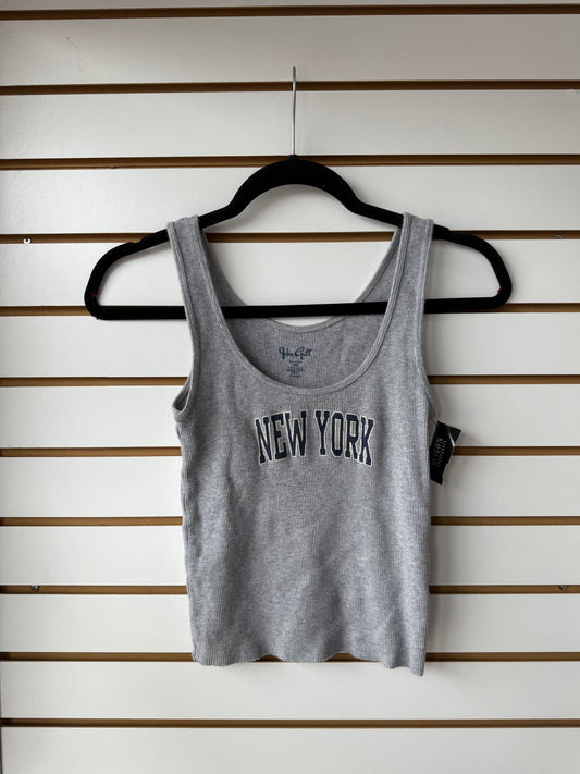 John Galt gray New York cutoff tank size XS/S