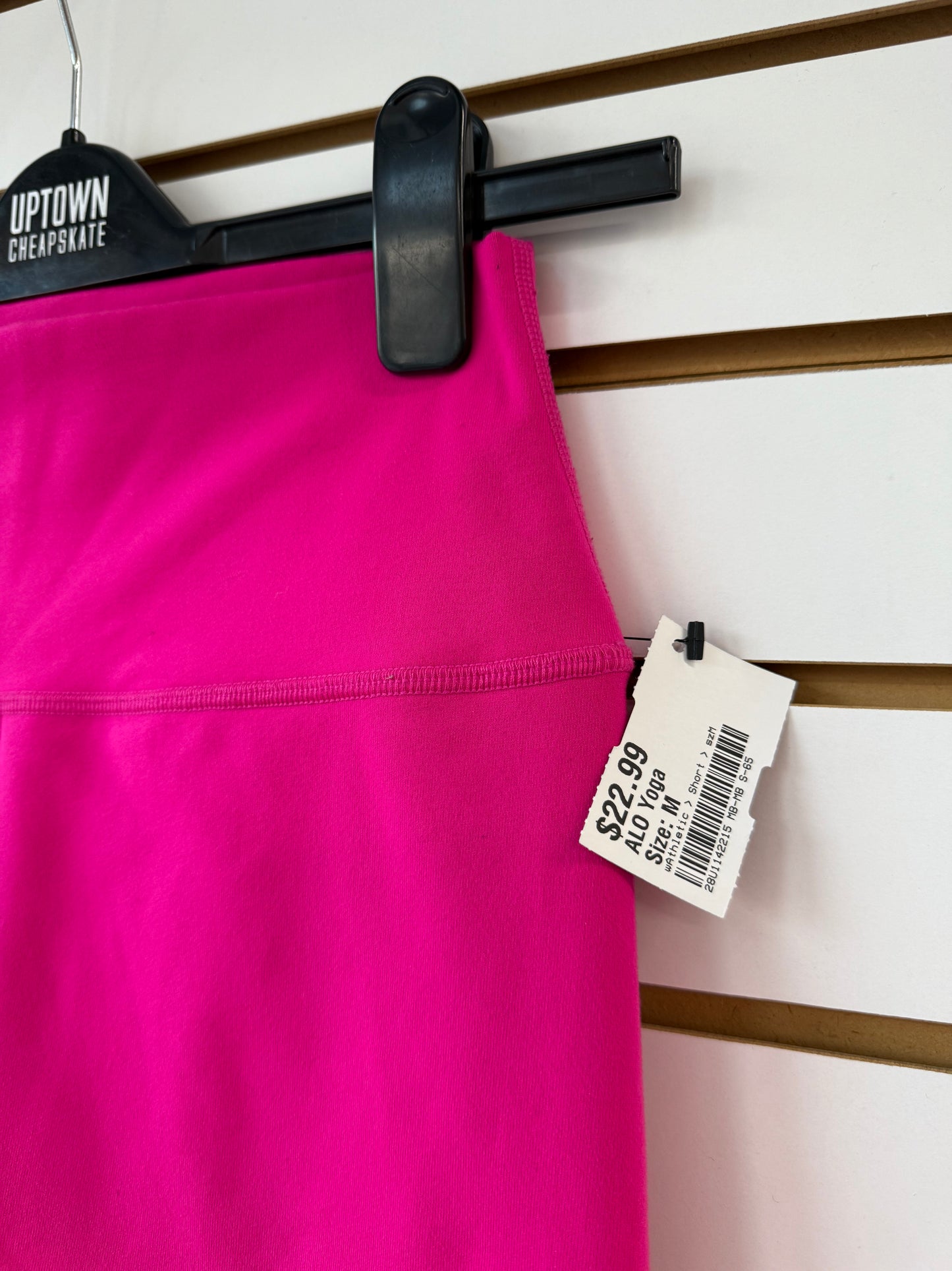 ALO Yoga hot pink biker shorts size medium (tiny mark on back, see photos)
