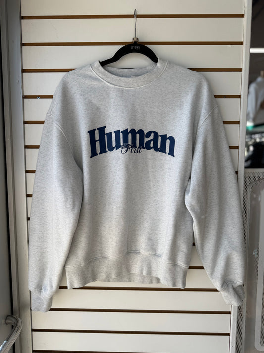 Lazy Ballerina Human gray crewneck size small