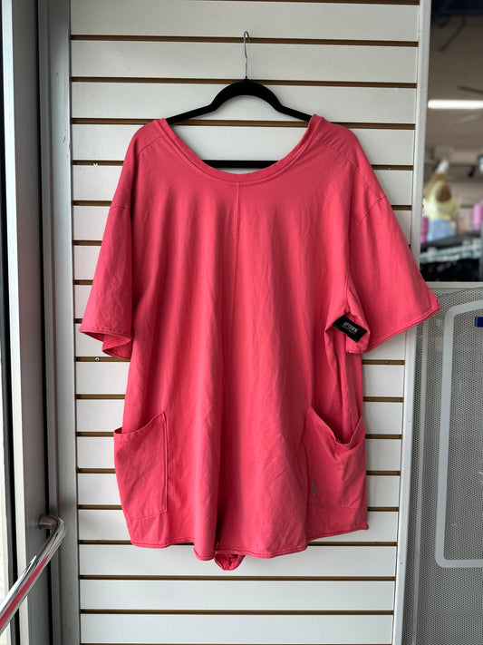 FP Movement hotshot tee onesie size Large hot pink