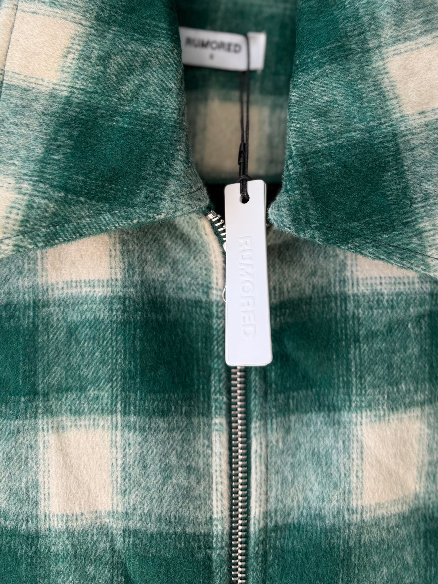 NWT Rumored Ranch Chore green plaid jacket size S