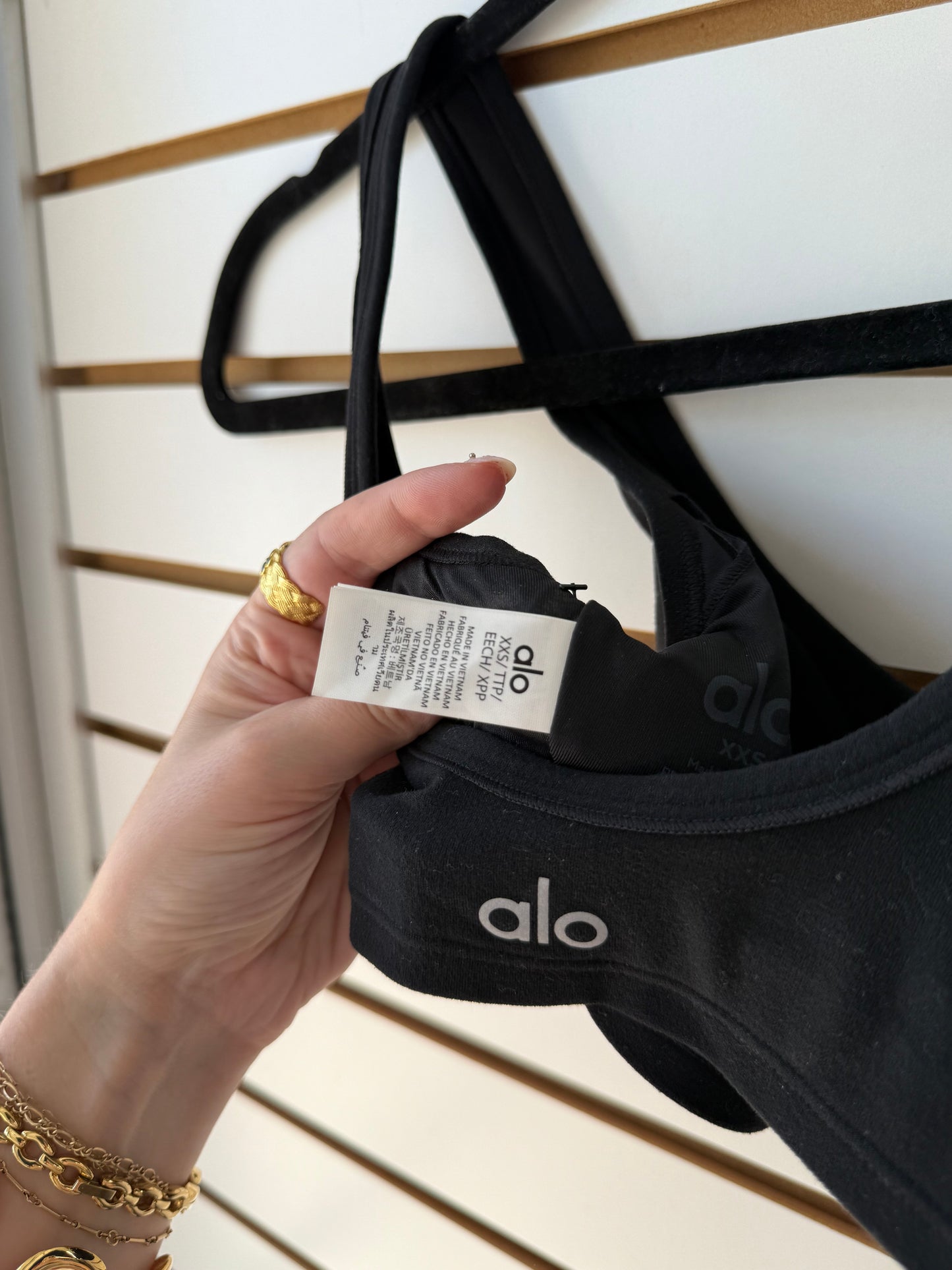 ALO Yoga black sports bra size XXS