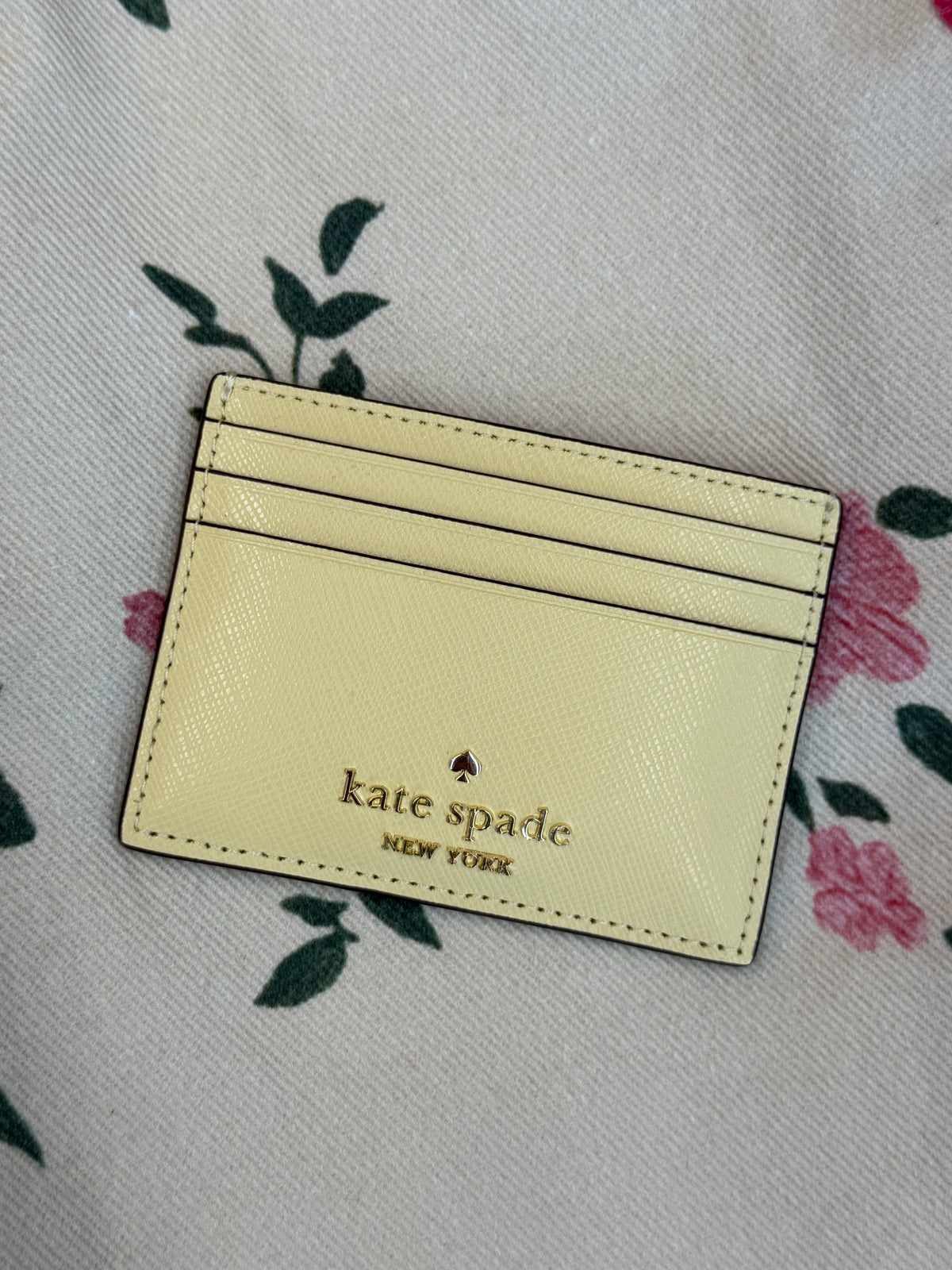 Kate Spade yellow cardholder