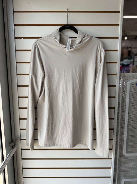 ALO Yoga men’s cream reform hoodie long sleeve size large