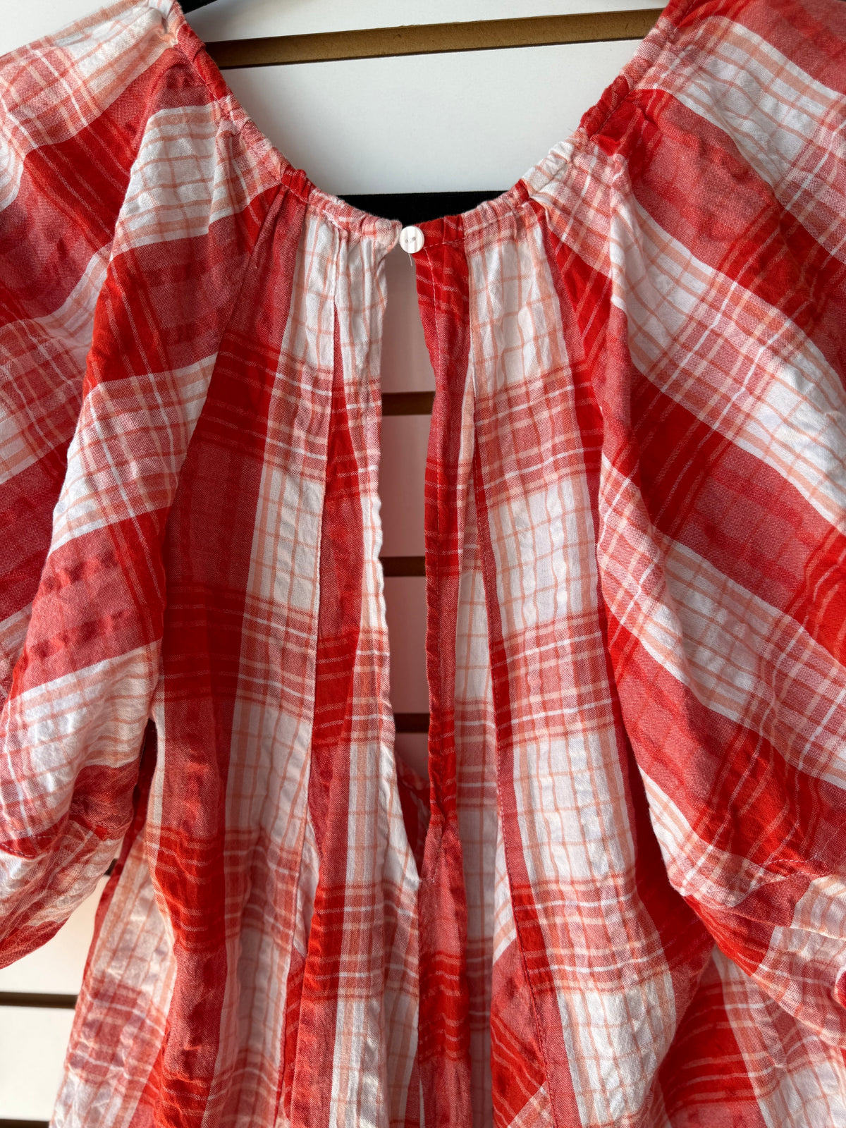 Free People bop around plaid romper size small