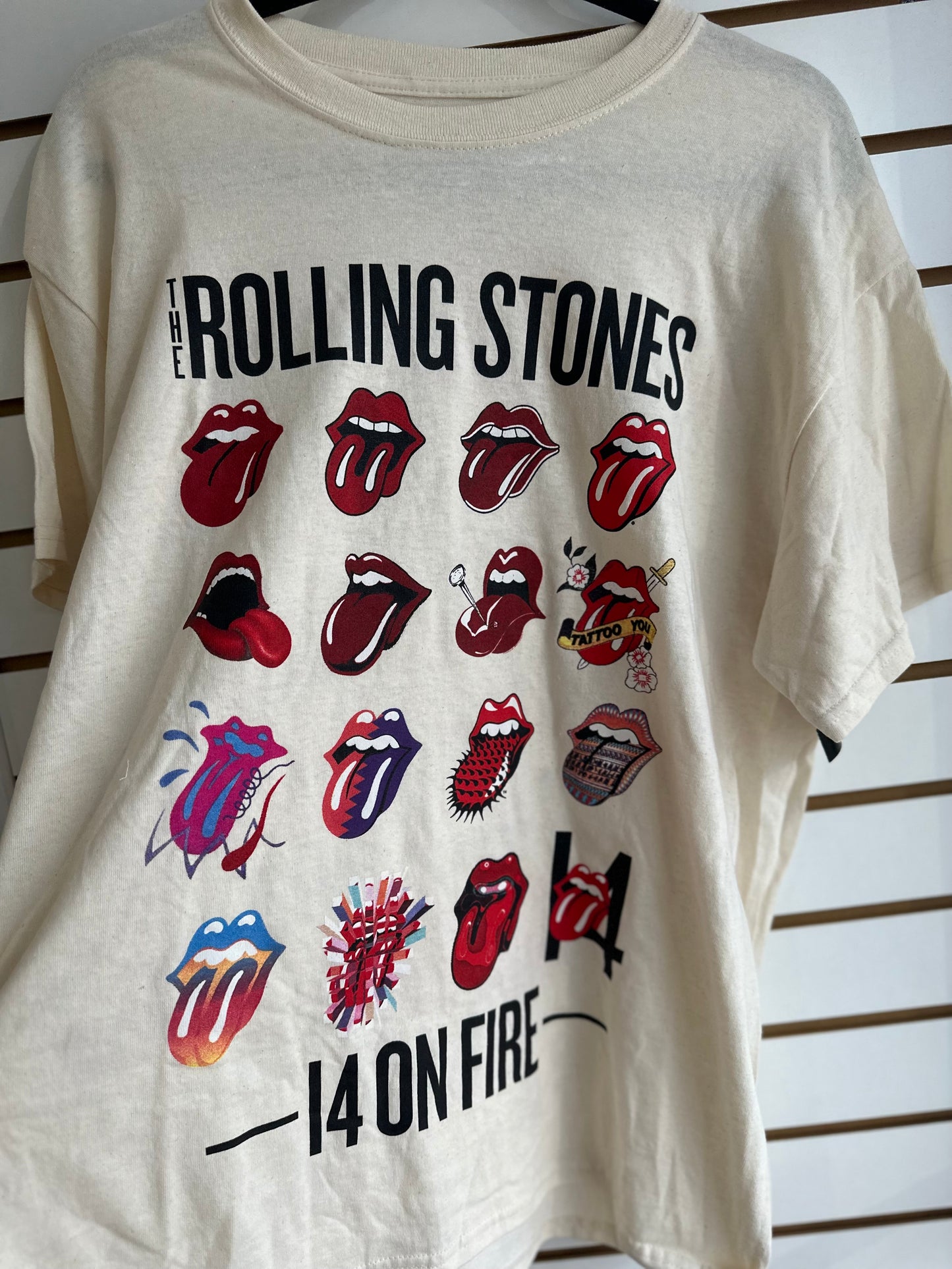 The Rolling Stones 14 on Fire tour tee sz Large