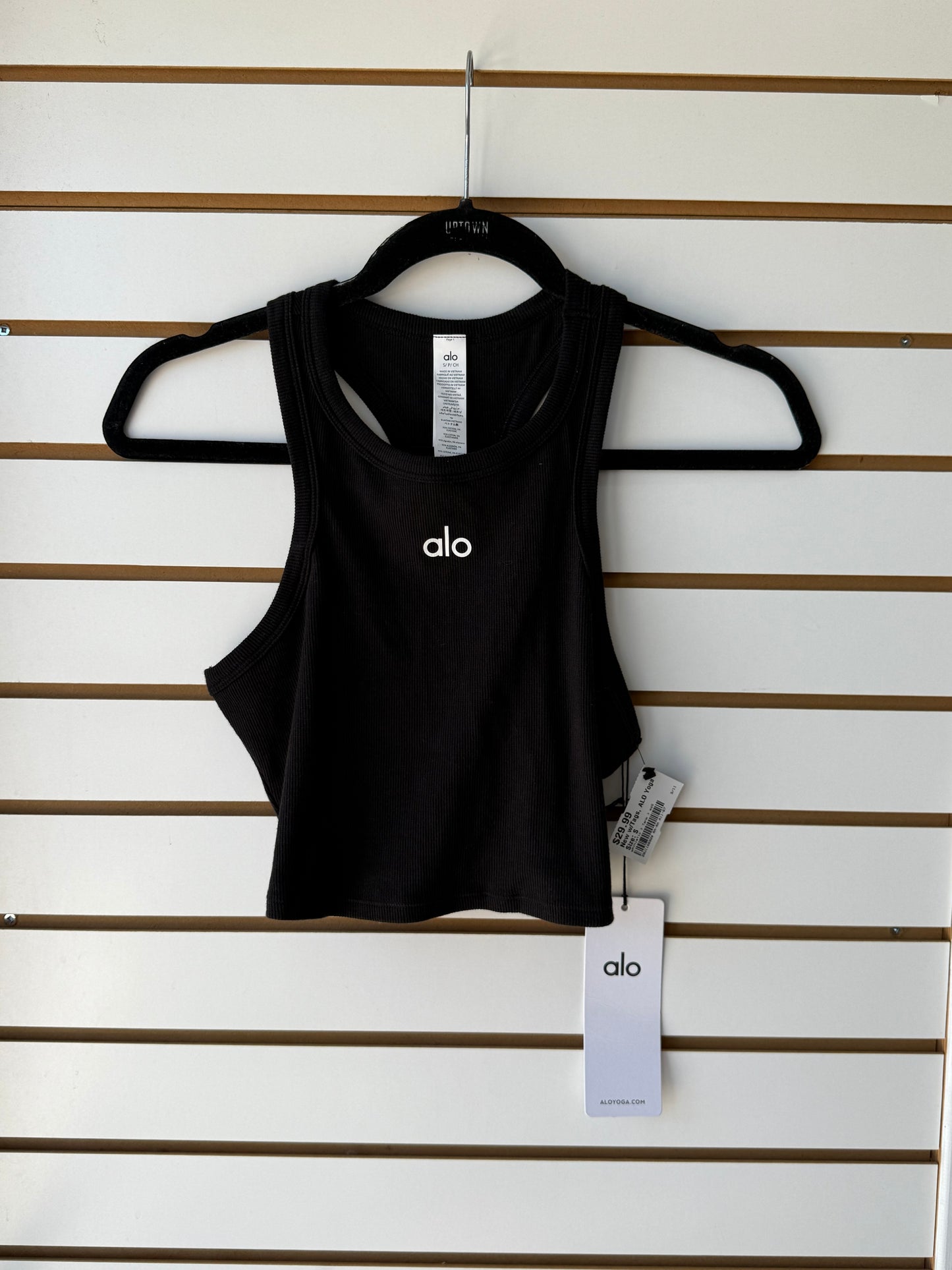 NWT ALO Yoga black aspire tank size small
