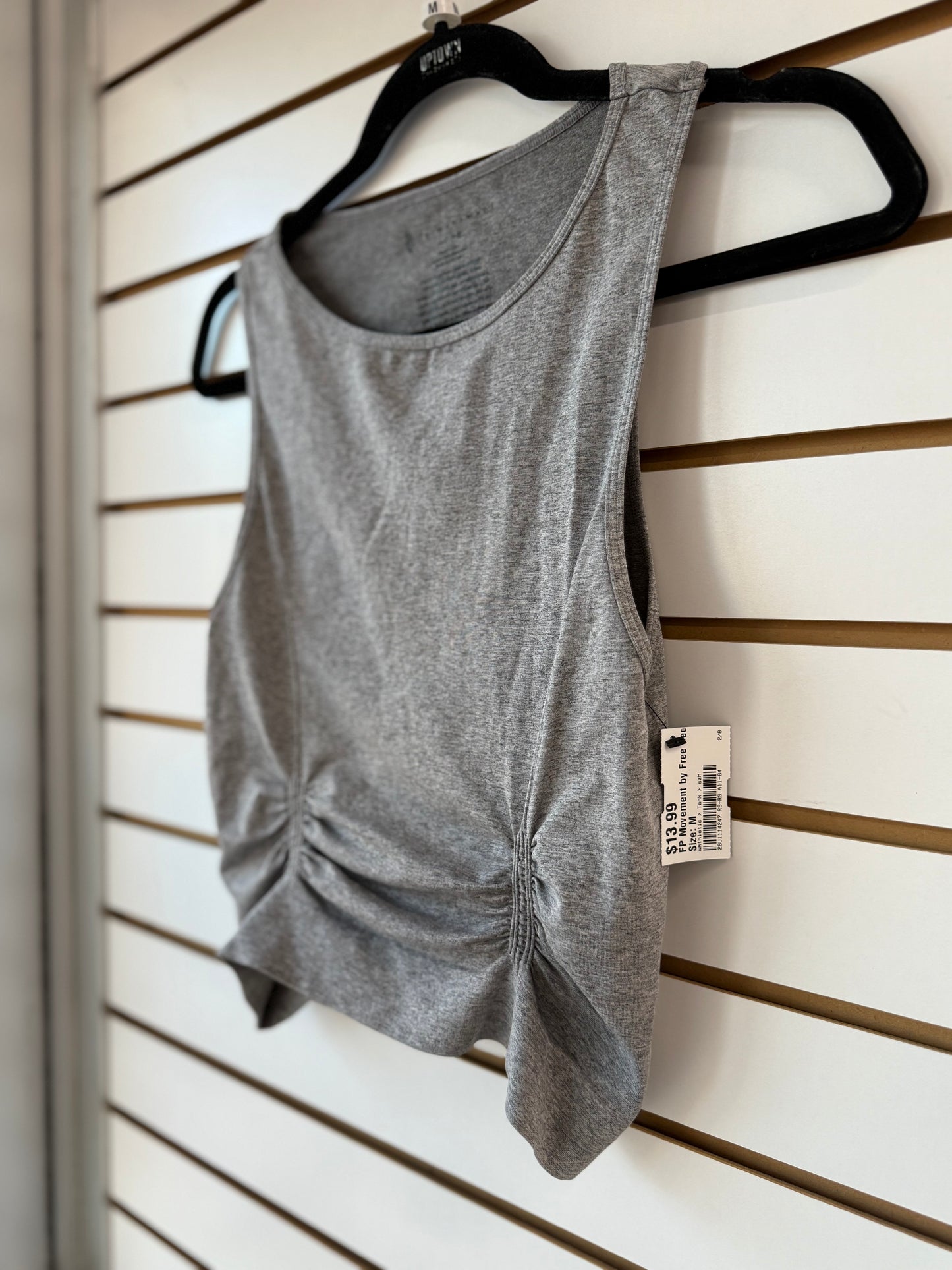 Free People Movement gray cinched tank size M/L