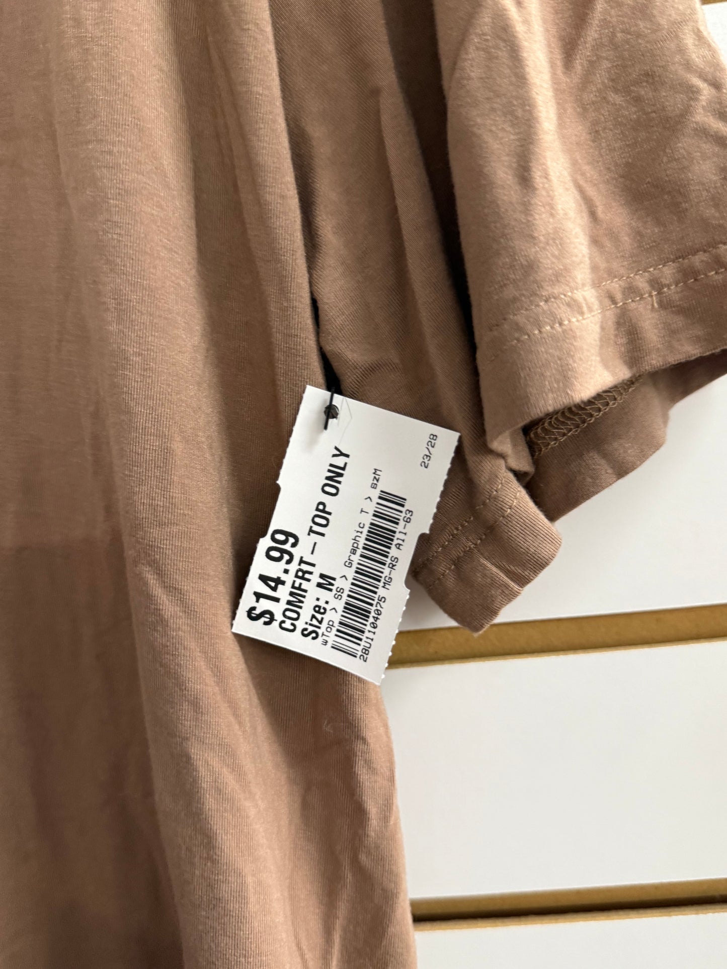 COMFRT brown lounge top sz M
