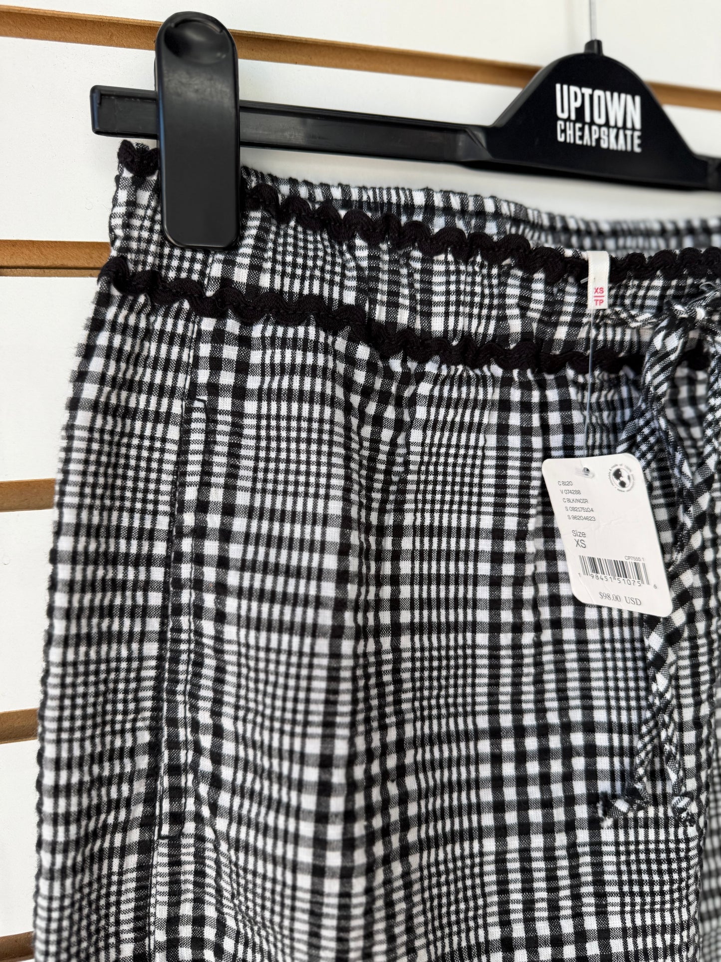 NWT Free People Penelope Gingham Midi Skirt sz XS