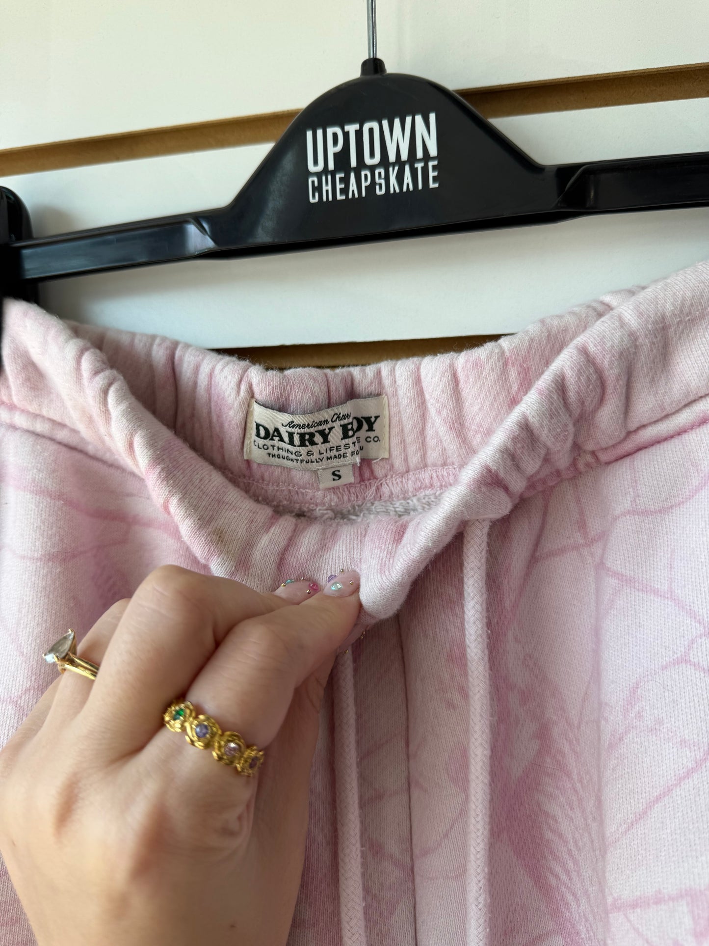 Dairy Boy pink camo sweatpants size small (light wear)