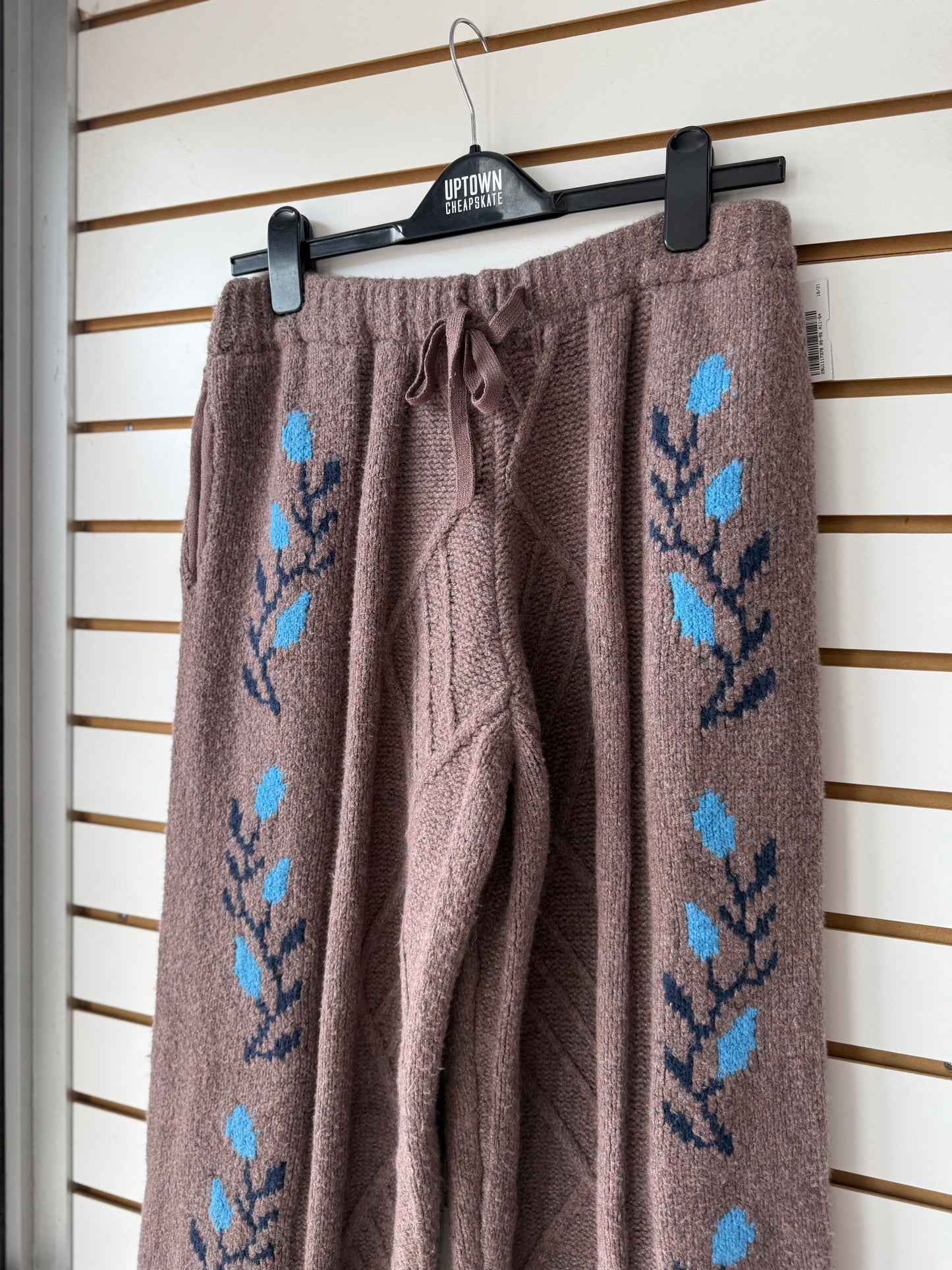 Free People Greer brown knit pants size small