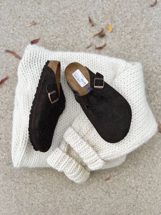 Birkenstock Boston mocha suede (women’s 8) like-new