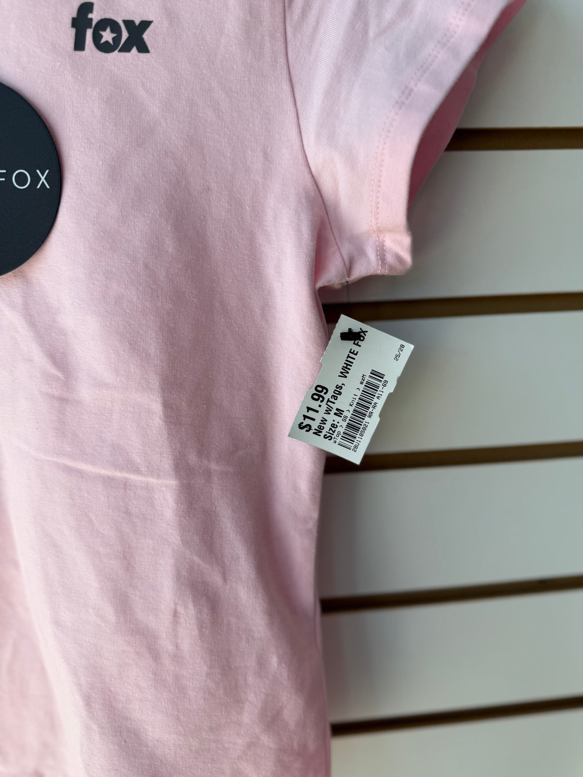 NWT White Fox pink tee size medium