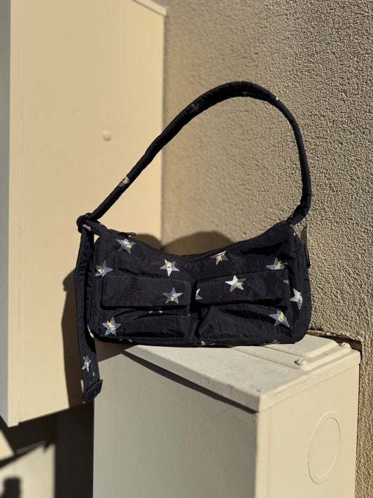 Baggu black star cargo shoulder bag