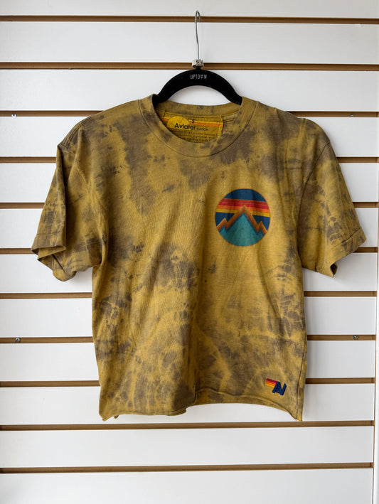 Aviator Nation tie dye cropped tshirt size small