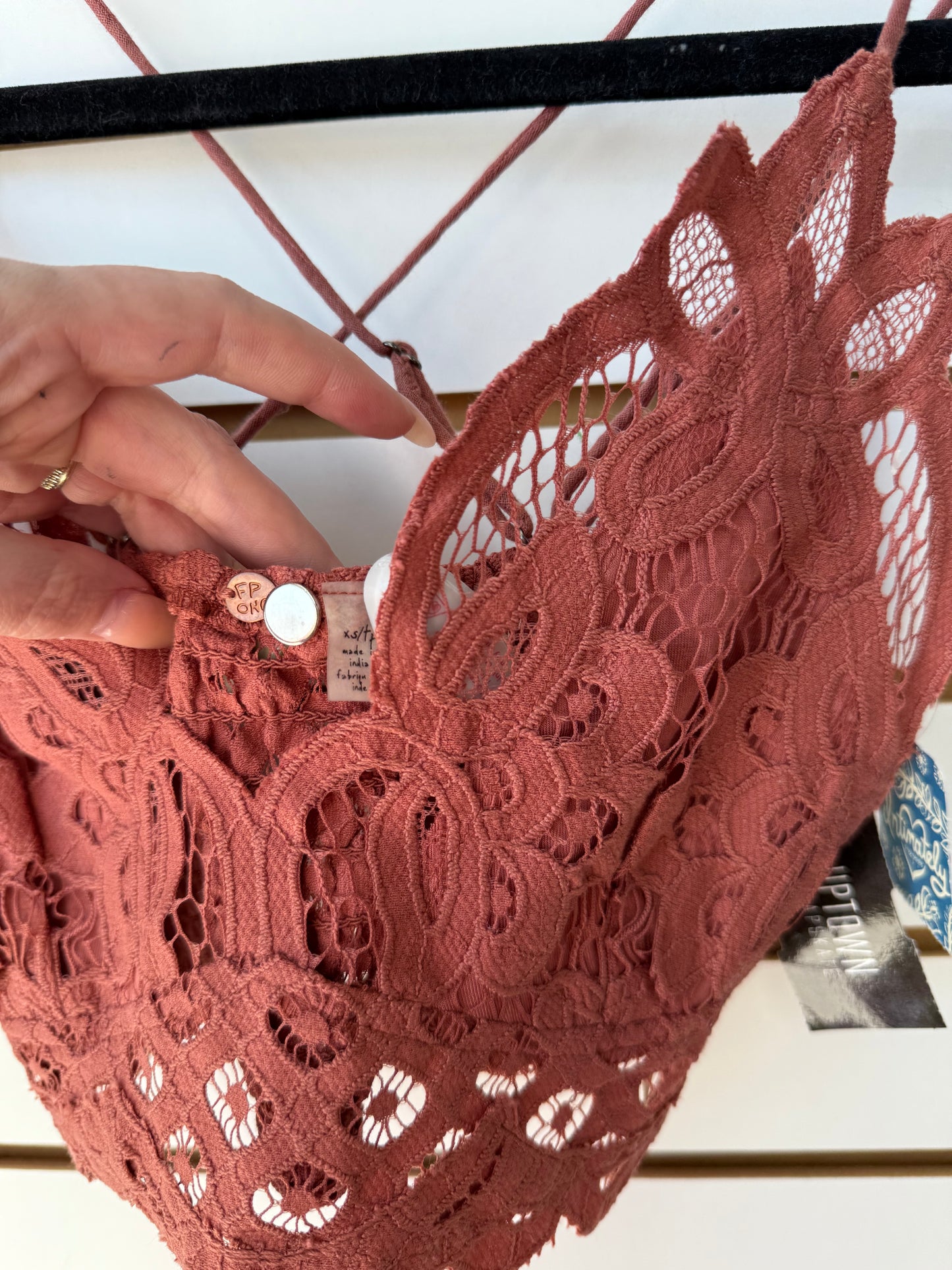 NWT Free People Intimately Adella copper bralette sz XS