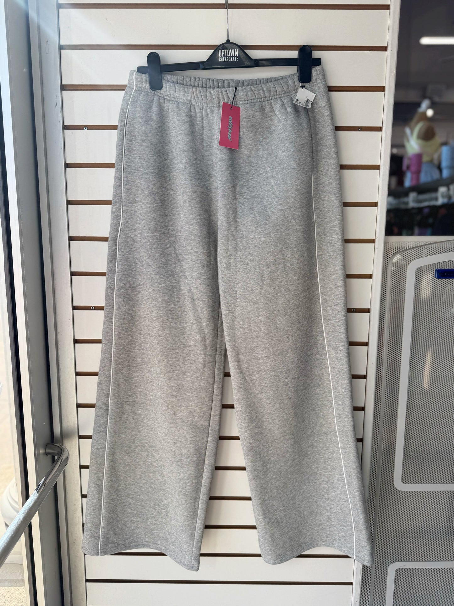 NWT Edikted wide leg gray sweatpants size large
