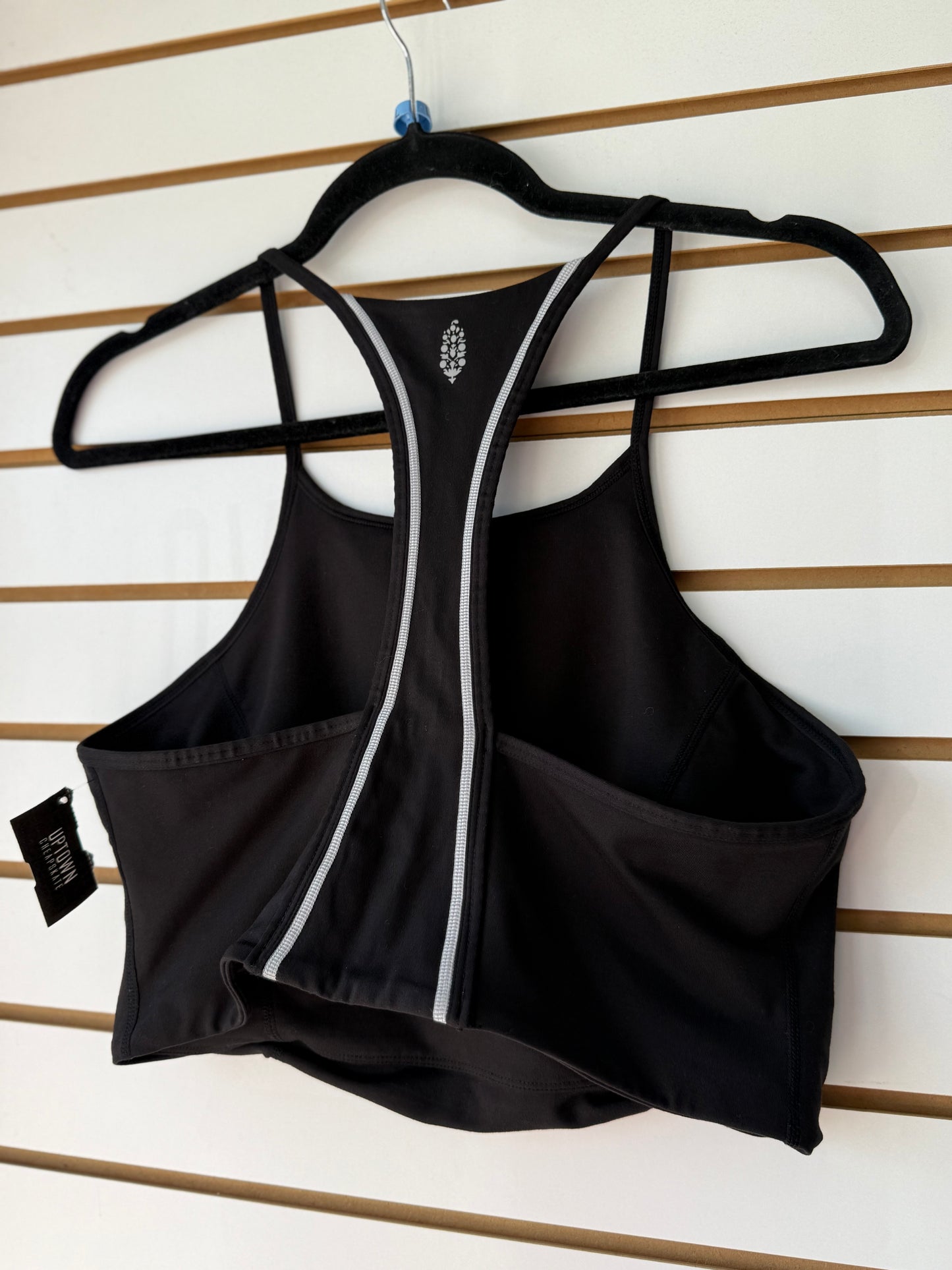 Free People Movement black cropped tank/sports bra sz Large