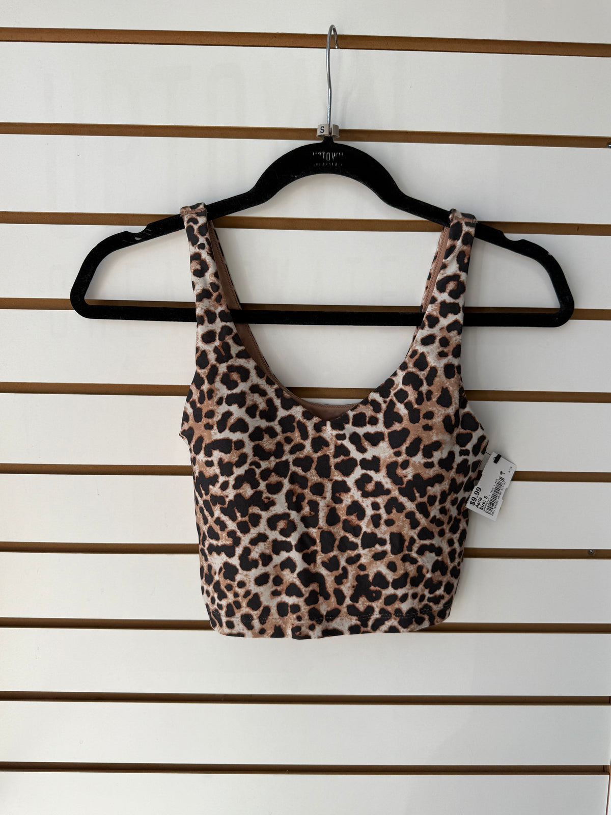 Aerie leopard cheetah tank sports bra size small