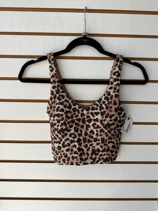 Aerie leopard cheetah tank sports bra size small