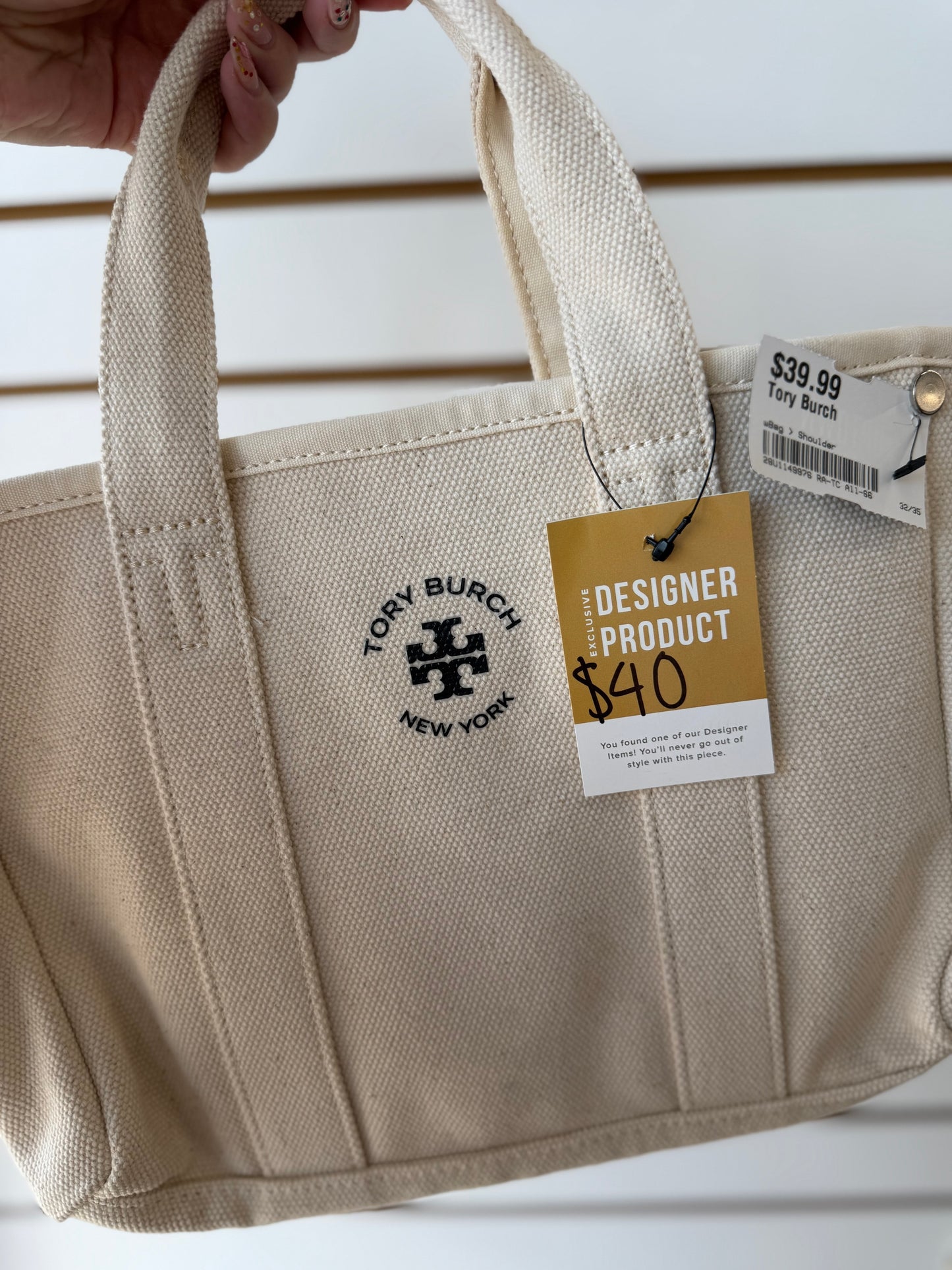 Tory Burch mini canvas tote