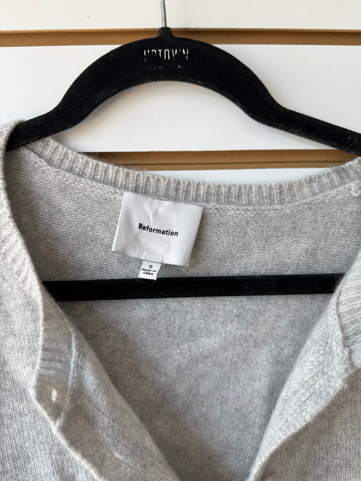 Reformation gray cashmere cardigan size Small