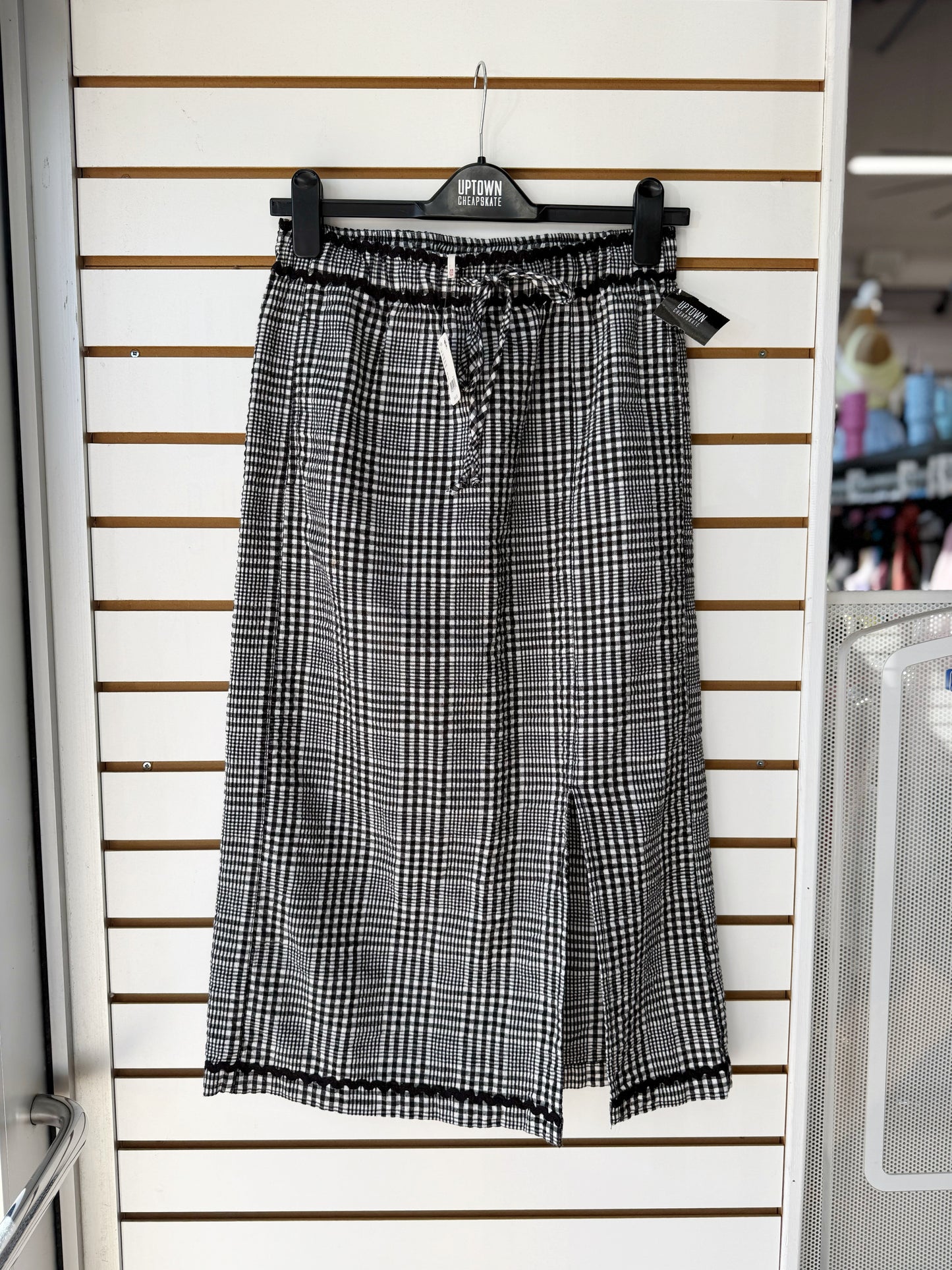 NWT Free People Penelope Gingham Midi Skirt sz XS
