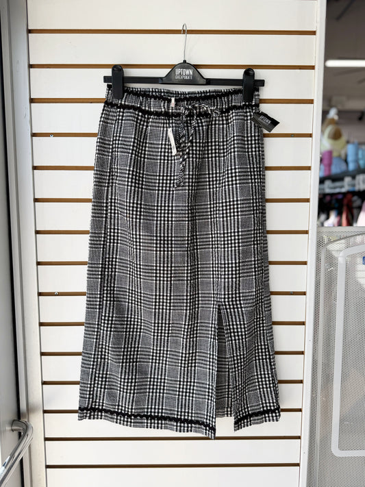 NWT Free People Penelope Gingham Midi Skirt sz XS