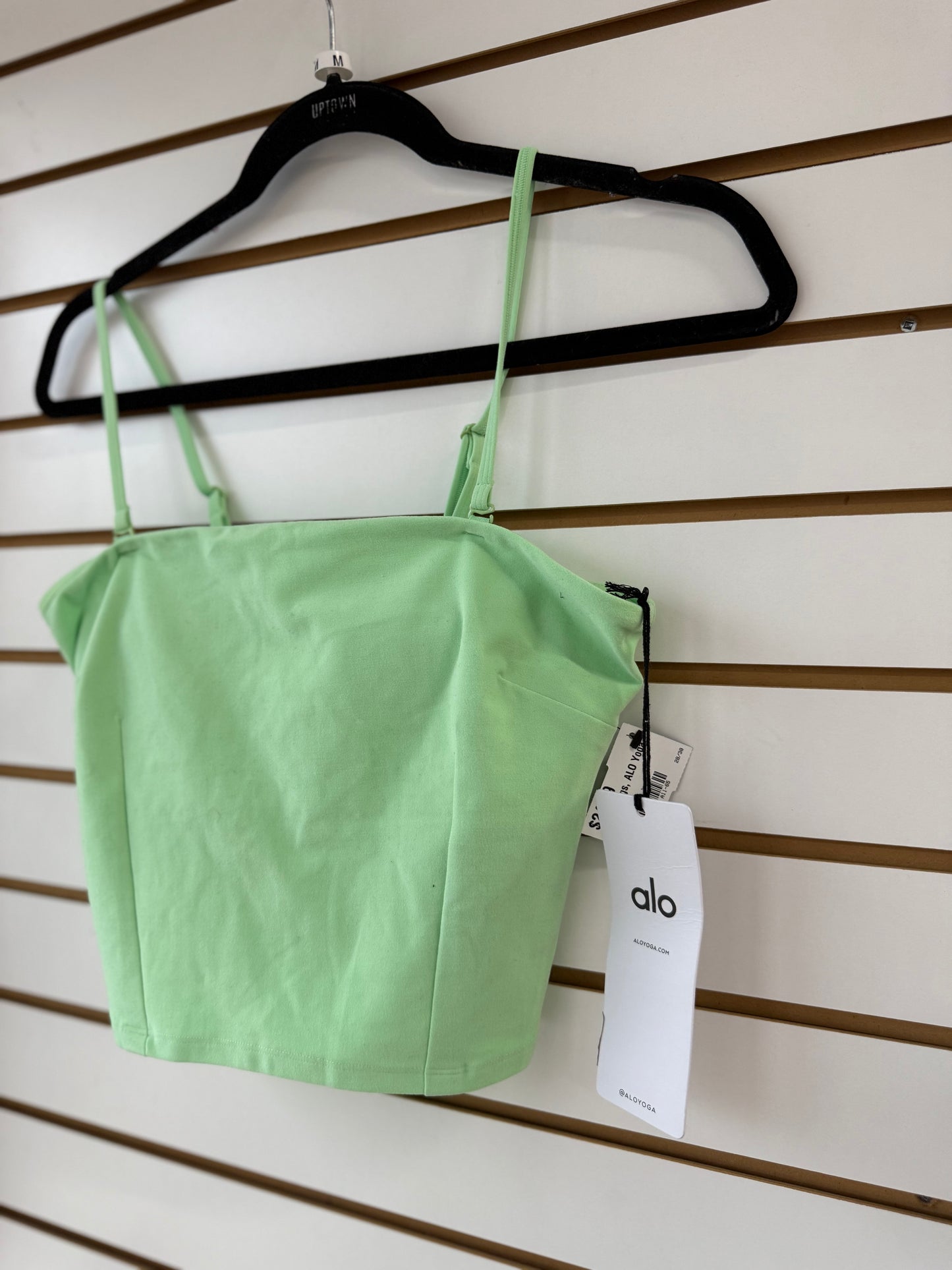 ALO Yoga alosoft green convertible sun-kissed bandeau size medium (small spots on front)