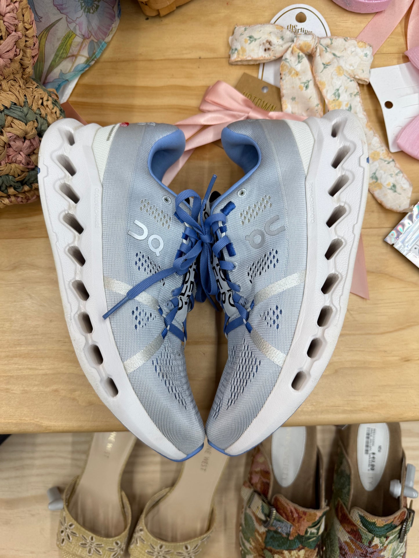 On Cloudsurfer blue/silver/white womens 9.5