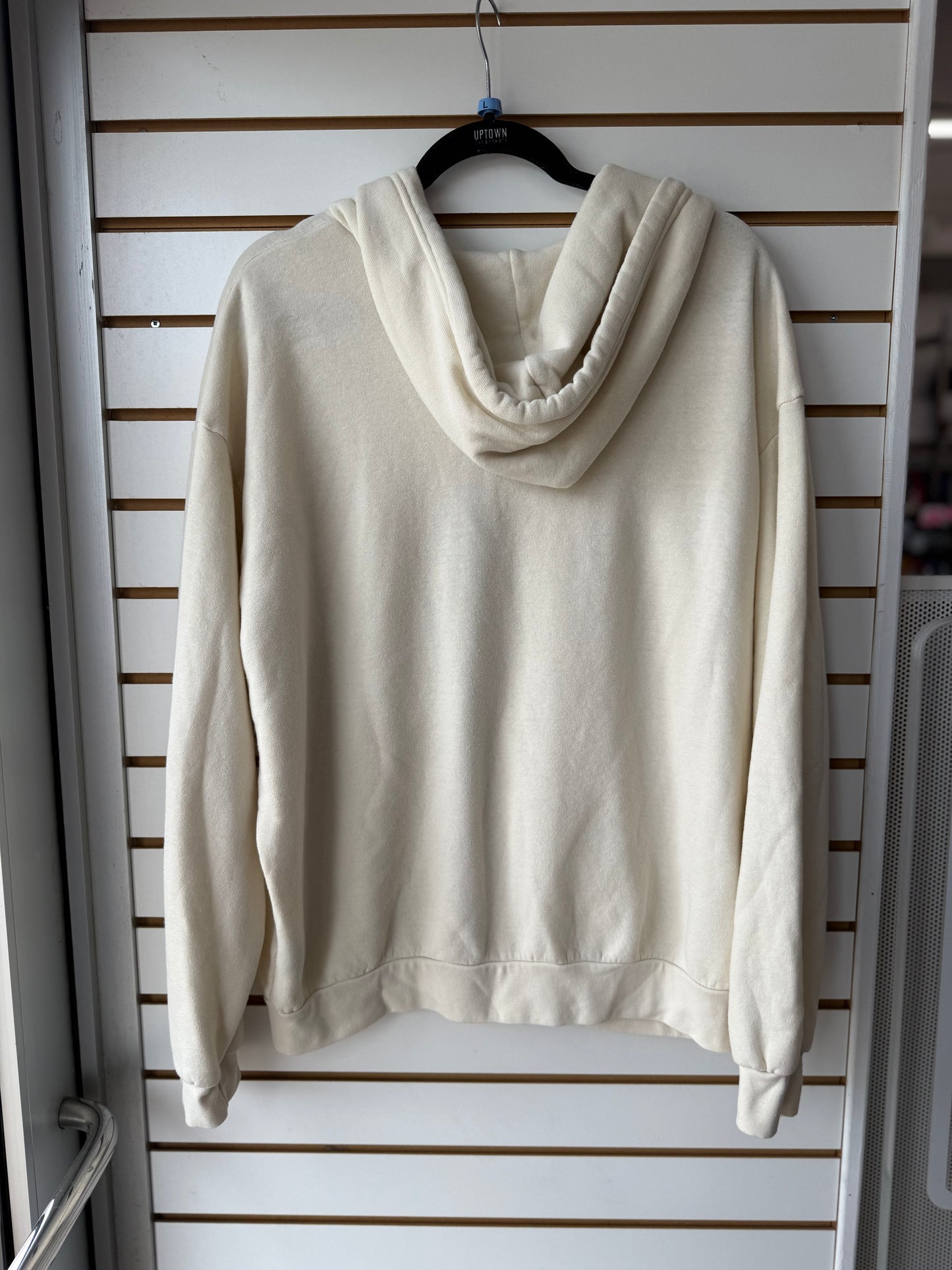 Aviator nation cream 5 stripe zip up hoodie size large