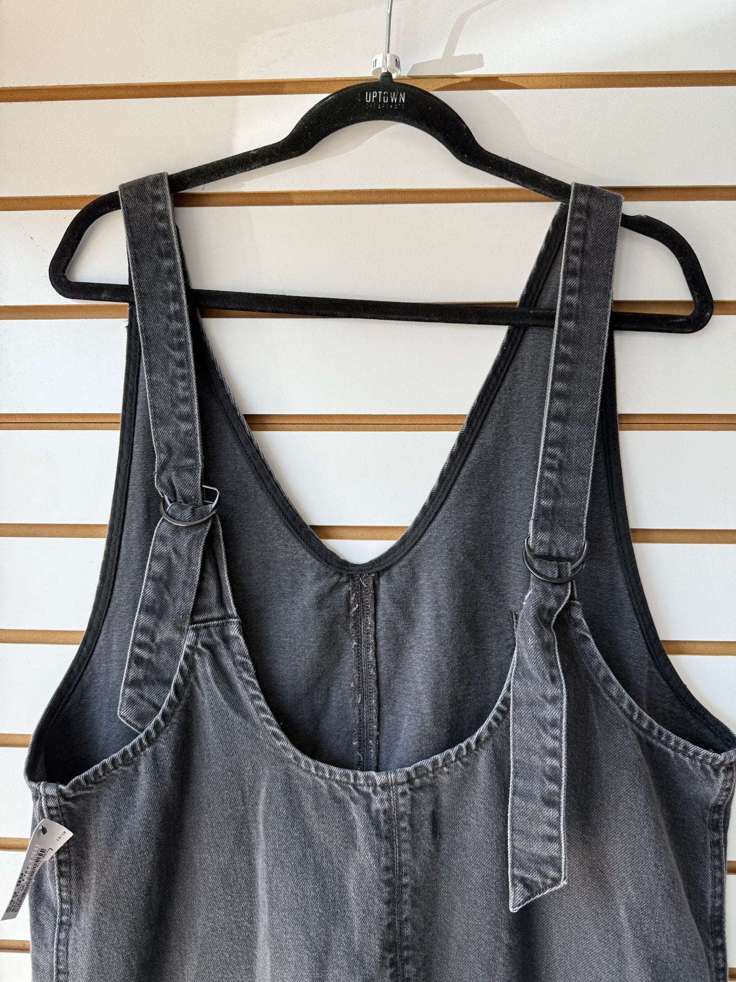 We the Free High Roller charcoal denim jumpsuit size medium