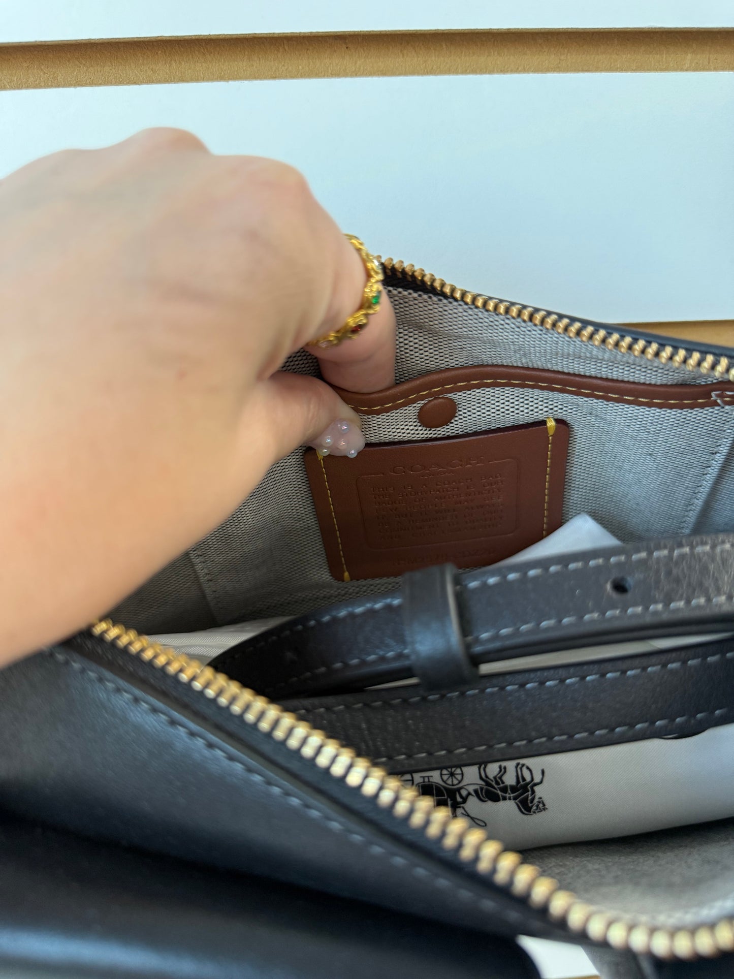 Coach Twin Turnlock Waverly black bag with/ crossbody strap & dustbag