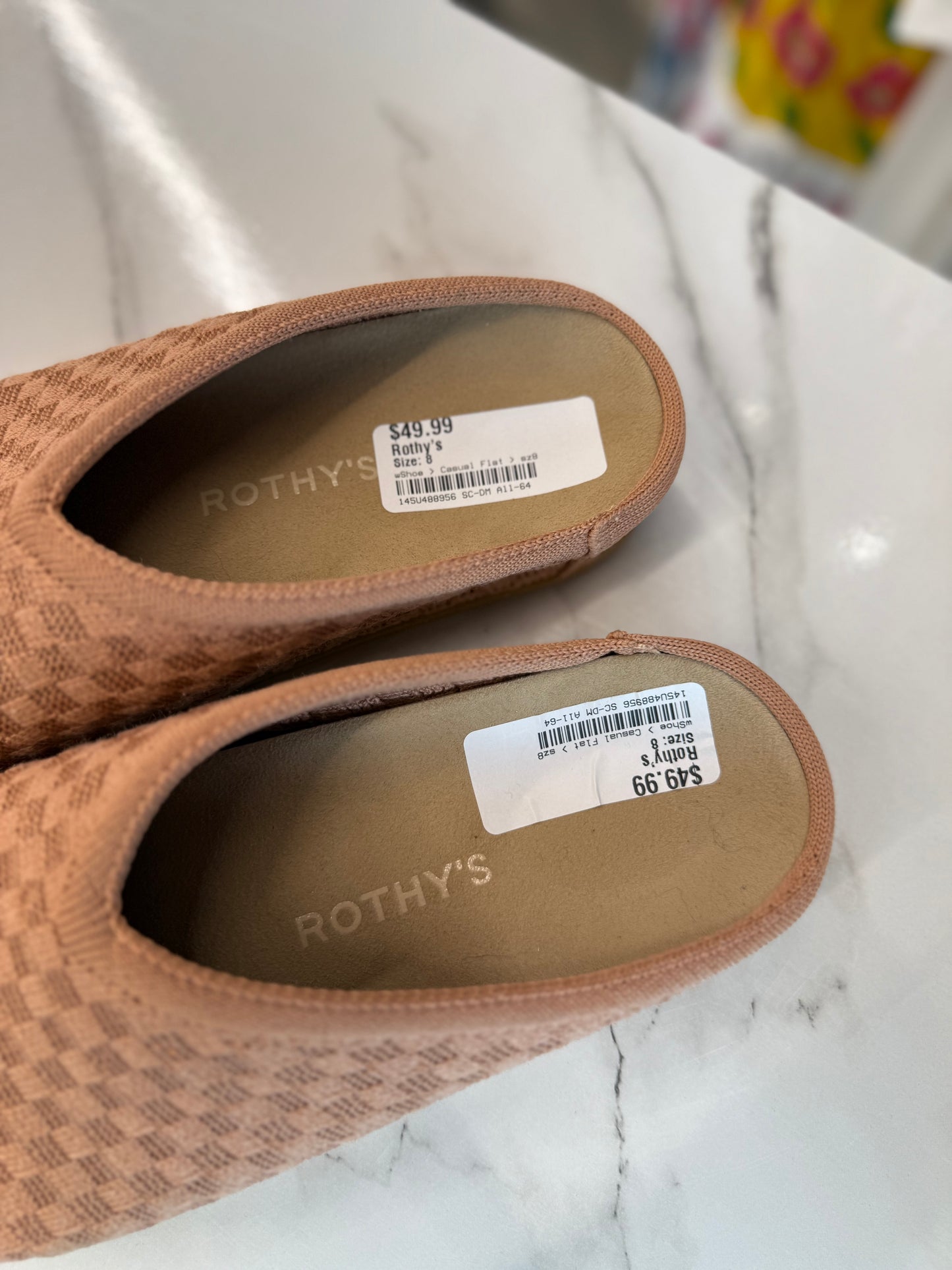 RESERVED Rothy’s casual slip on clog in clay sz 8
