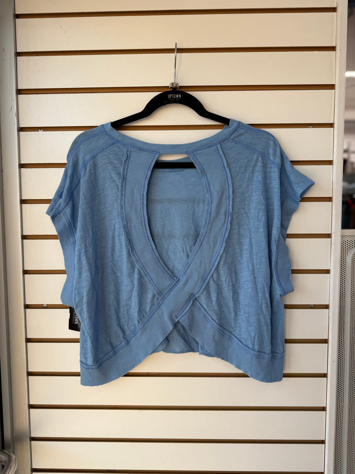 Free People Movement My Time blue tee size small