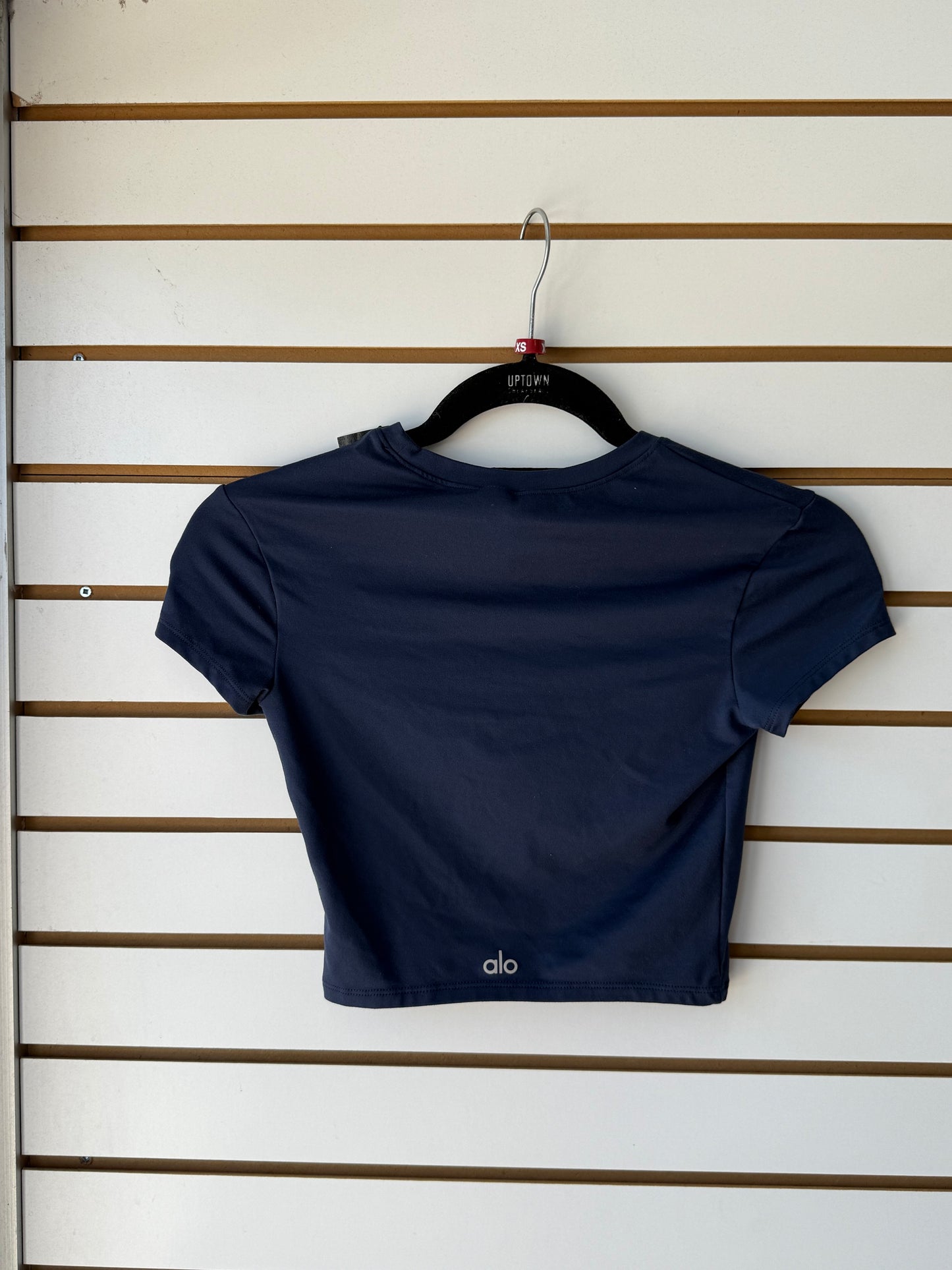 ALO Yoga blue cropped shirt size XXS