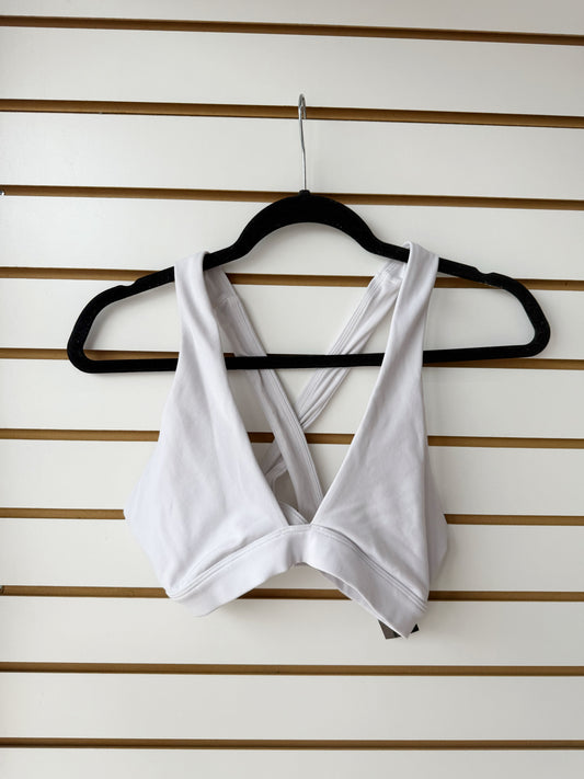 ALO Yoga white sports bra sz Med (as-is)