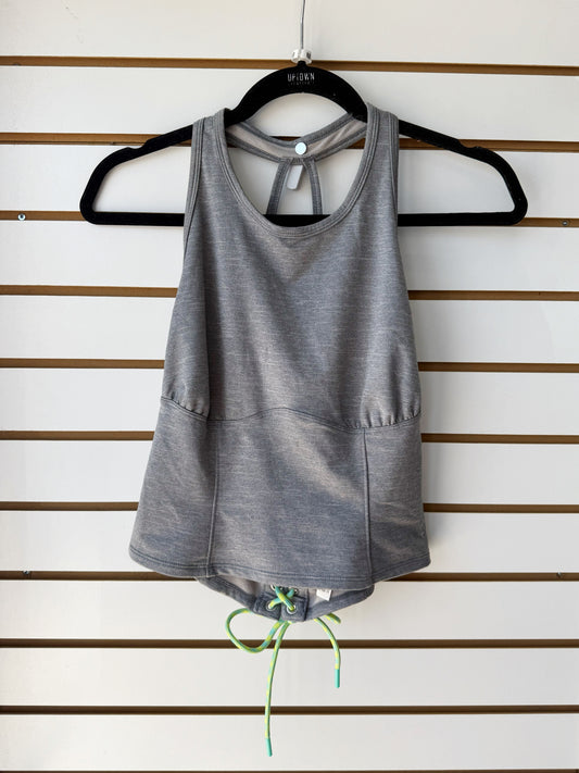 Free People Movement gray tie back tank sz med