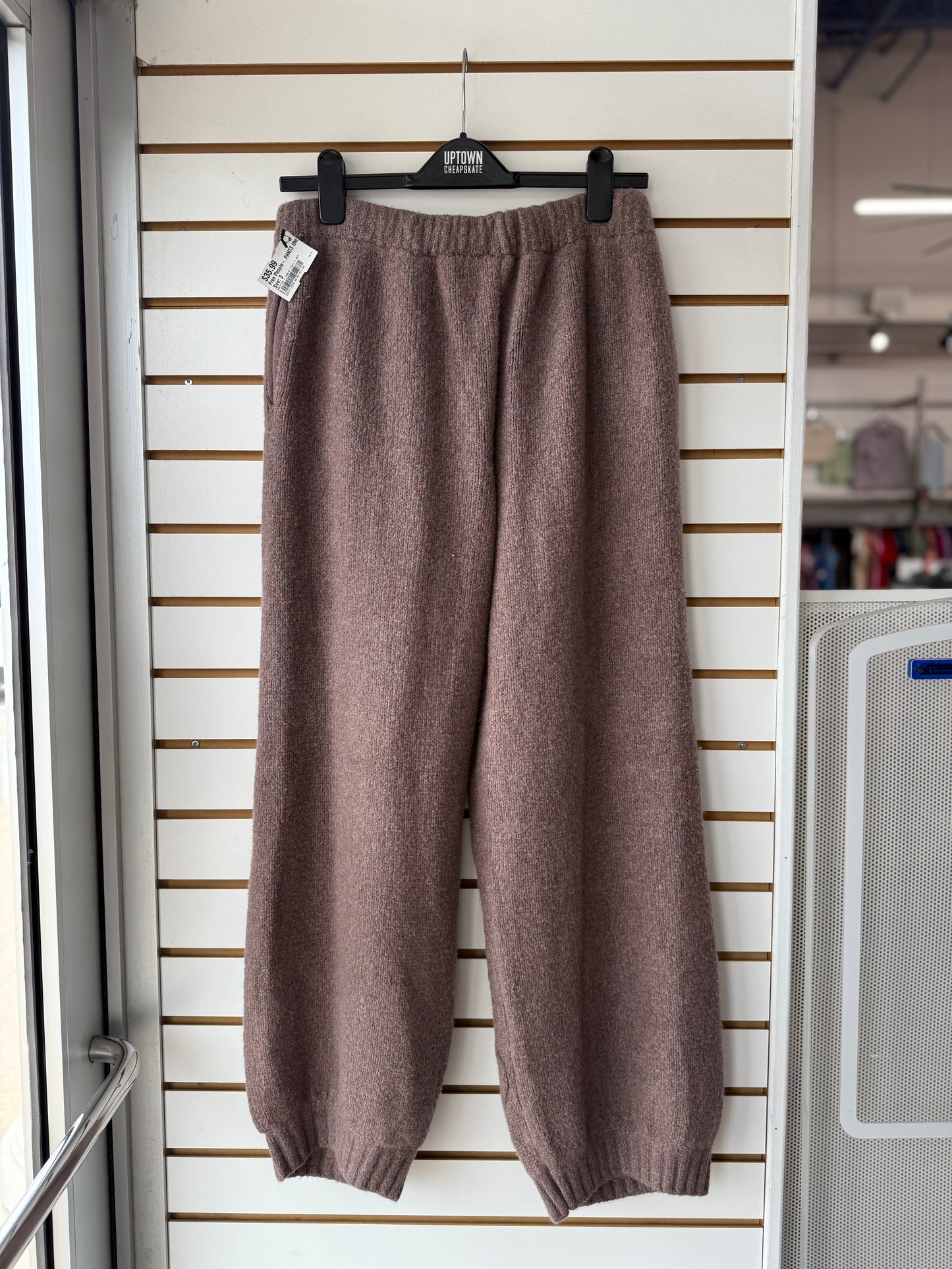 Free People Greer brown knit pants size small