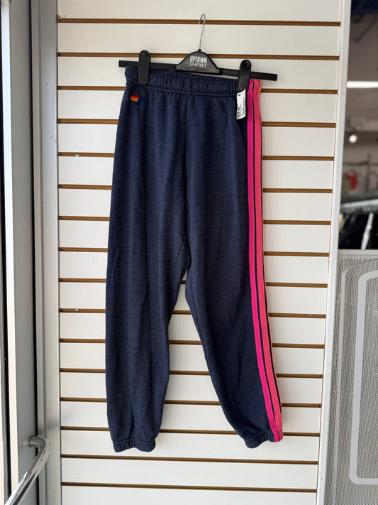 Aviator Nation navy striped joggers size XS