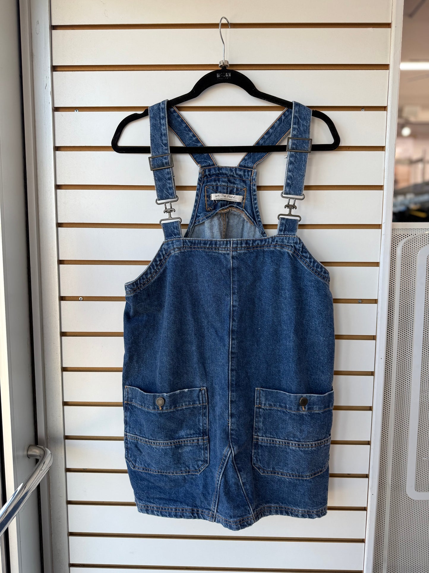 Free People denim overall dress size small