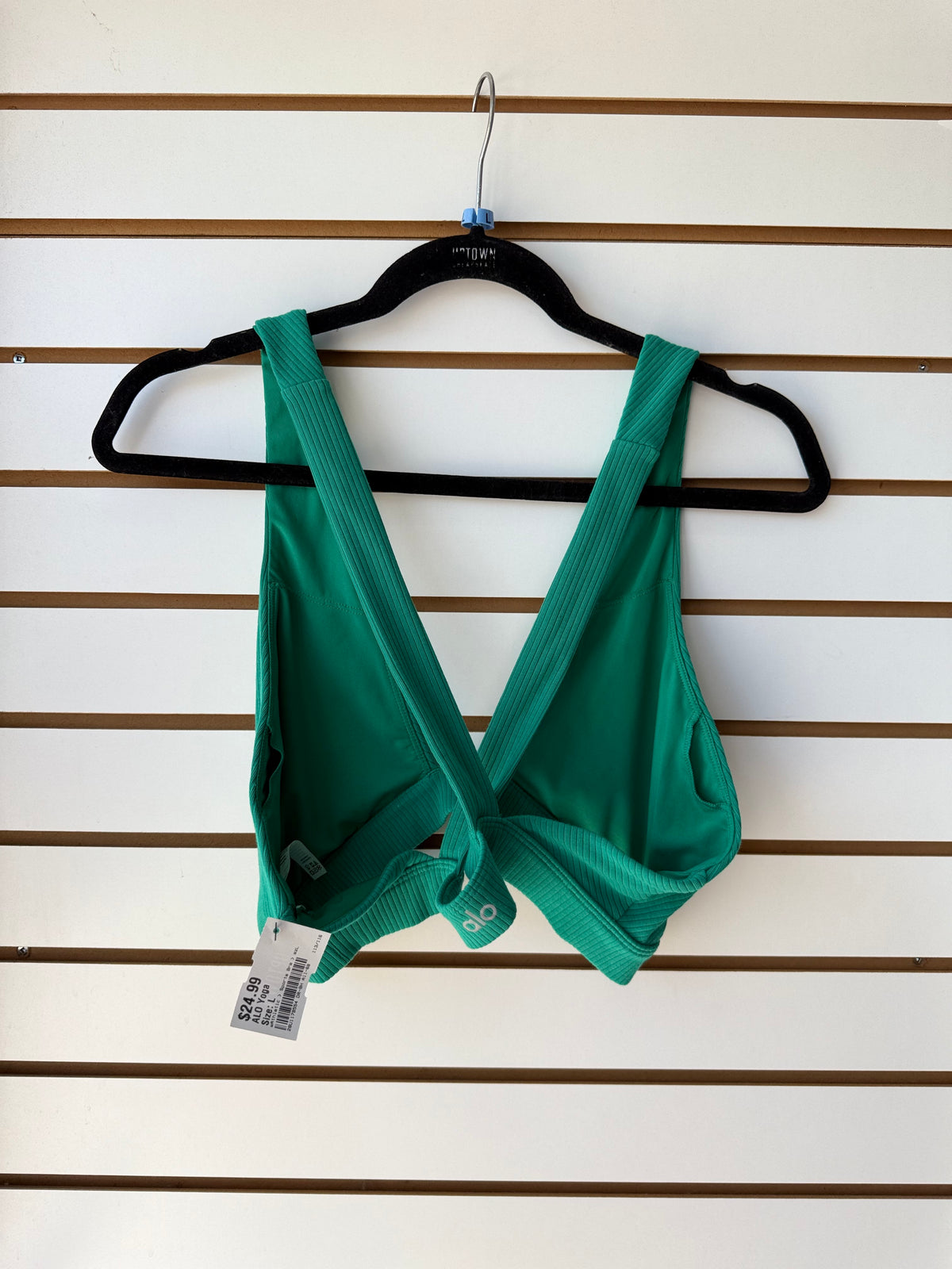 ALO Yoga green sports bra size large