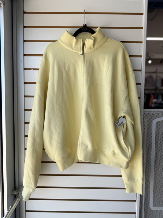 Essentials yellow zip up side XL has a few small spots